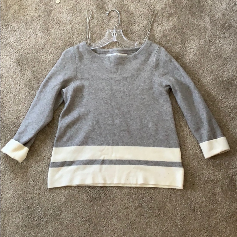 Grey striped sweater